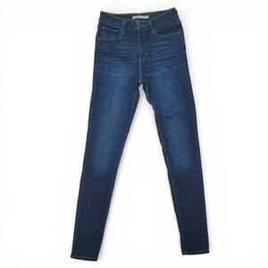 Levi's‎ Women 28x30 720 High Rise Super Skinny Jeans Stretch Blue Dark Wash EUC
